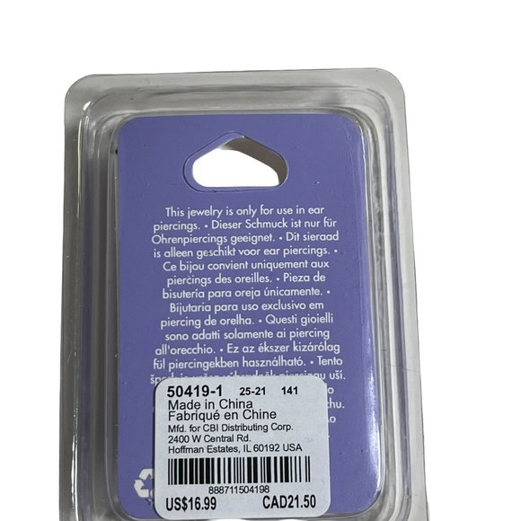 New Rose Gold Celestial earring body jewelry set stainless steel sun moon - Picture 6 of 6